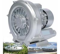 Regenerative Blower Single Phase/Three-Phase, 110V/220V/380V 120W-1500W High-Pressure Industrial Vacuum Pump, Large Airflow Type High-Pressure Vortex Ring Blower(350W/110V)
