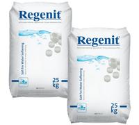 Regenit Water Softener Salt Tablets 25Kg X 2 Bags Food Grade Salt - Made In Eu