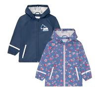 Regenjacke Kinder Leichte Windjacke Wasserdicht Regenmantel Regenbekleidung Softshelljacke mit Kapuze Wasserdicht Outdoorjacke für Outdoor Abenteuer Wandern Camping Schule (Navy, 5-6 Years)