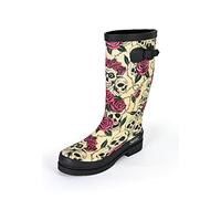 Regenliebe Women's Ghost High Long Shaft Wellington Boots, Patterned Beige, 7 UK