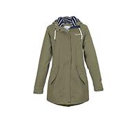 Regenliebe Women's Raincoat | Friesennerz Tailored | Striped Lining | Windproof and Waterproof, olive, 22