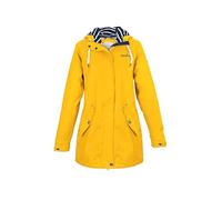 Regenliebe Women's Raincoat | Friesennerz Tailored | Striped Lining | Windproof and Waterproof, yellow, 10