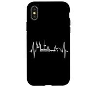 Regensburg Skyline Heartbeat German Heart I Love Regensburg Case for iPhone X/XS