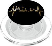 Regensburg Skyline Heartbeat German Heart I Love Regensburg PopSockets PopGrip for MagSafe