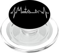 Regensburg Skyline Heartbeat German Heart I Love Regensburg PopSockets PopGrip for MagSafe