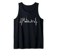 Regensburg Skyline Heartbeat German Heart I Love Regensburg Tank Top