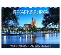 Regensburg - World Heritage City on the Danube UK-Version (Wall Calendar 2026 DIN A3 Landscape), CALVENDO 12 Month Wall Calendar