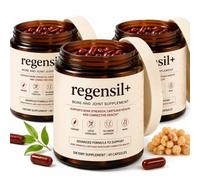 Regensil Bone and Joint Supplement for Men & Women, Triple Action Joint Support with Type II Collagen, Hyaluronic Acid, Vitamin D3 K2, Boron & Boswellia, 60 Capsules (3pcs)