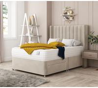 Regent Bed Set No drawer - Includes Mattress & Headboard - Plush Velvet Bed Choices Cream King