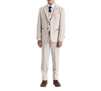 Regent - Boys Cream 3 Piece Prince of Wales Checked Suit