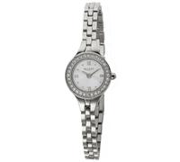 REGENT F-1669 Women's Stainless Steel Silver Tone Crystal Bezel 19mm Quartz Watch