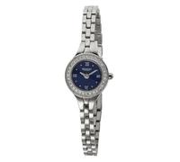 REGENT F-1672 Women's Stainless Steel Silver/Blue Crystal Bezel 19mm Quartz Watch