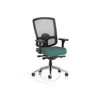 Regent High Mesh Back Ergonomic Task Operator Office Chair With Height Adjustable Arms Bespoke Colour Seat Quest Kelp