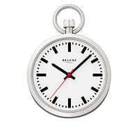 REGENT Men's Modern Style Pocket Watch, 43 mm, Silver, P746 with Station Design and Scratch-resistant Mineral Glass