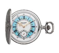 Regent Men's Pocket Watch Antique Savonnet 49 mm Mechanical Manual Winding Arabic Numbers P-724, P-724 - White/Blue, Classic