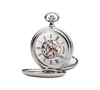 REGENT Men's Pocket Watch Savonnette Skeleton 51 mm Mechanical Hand Winding Roman Numerals in Various Designs