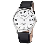 Regent Men's Watch With Leather Strap Black/White F-1241