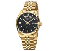 Regent Mens Wrist Band Watch Gold Coloured/Black BA-884