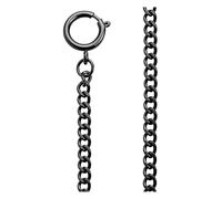 REGENT Pocket Watch Chain Pocket Watch Chain for Pocket Watch with Carabiner and Spring Ring in Various Designs, P-625 - Black, Classic