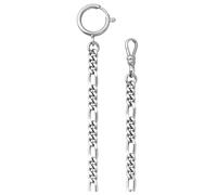 REGENT Pocket Watch Chain Pocket Watch Chain for Pocket Watch with Carabiner and Spring Ring in Various Designs, P-49 - Silver 5 mm