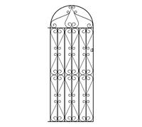 Regent Scroll Tall Bow Top Metal Garden Gate galvanised Wrought Iron Style Swing (762mm Gap x 1753mm High RBZP40)