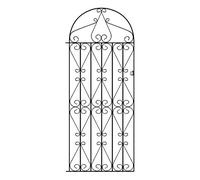 Regent Scroll Tall Bow Top Metal Garden Gate galvanised Wrought Iron Style Swing (838mm Gap x 1791mm High RBZP41)
