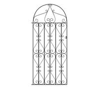 Regent Scroll Tall Bow Top Metal Garden Gate galvanised Wrought Iron Style Swing (914mm Gap x 1830mm High RBZP42)