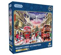 Regent Street | 1000 Piece Jigsaw Puzzle | London Christmas, | Sustainable Jigsaw Puzzle for Adults | Great Gift for Adults | Gibsons Games B Corp