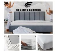 Regents Bedding Fitted Bed Sheet 100% Cotton 300Thread Count Long Staple Wrinkle Free Cotton Bed Sheet ,Luxury Soft Sateen Deep Pocket Fitted Sheet Skin Friendly Light Weight Hypollergic. (king)