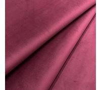Regents Lux Soft Touch Plain Velvet Fire Retardant Plush Low Velour Cushion Sofa Upholstery Fabric Sold by The Metre - Burgundy - 1 Metre
