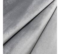 Regents Lux Soft Touch Plain Velvet Fire Retardant Plush Low Velour Cushion Sofa Upholstery Fabric Sold by The Metre - Slate Grey - Sample