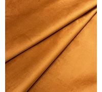 Regents Lux Soft Touch Plain Velvet Fire Retardant Plush Low Velour Cushion Sofa Upholstery Fabric Sold by The Metre - Orange - Sample