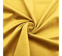 Regents Lux Soft Touch Plain Velvet Fire Retardant Plush Low Velour Cushion Sofa Upholstery Fabric Sold by The Metre - Lemon Yellow - 1 Metre