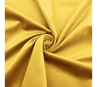 Regents Lux Soft Touch Plain Velvet Fire Retardant Plush Low Velour Cushion Sofa Upholstery Fabric Sold by The Metre - Lemon Yellow - Sample