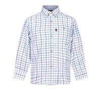 Regents View Kids (Unisex) Tattersall Long Sleeve Checked Shirt - Comfortable, Soft & Durable Smart Casual Clothing for All Country Lifestyle Kids. SH41 Navy