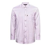 Regents View Mens Tattersall Long Sleeve Button Down Collar Checked Shirt - Comfortable, Soft & Durable Smart Casual Work Wear & Country Style Clothing. (UK, Alpha, M, Regular, Regular, Pink SH51)