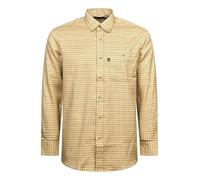Regents View Mens Tattersall Long Sleeve Checked Shirt - Comfortable, Soft & Durable Smart Casual Work Wear & Country Style Clothing. (UK, Alpha, S, Regular, Regular, Gold SH27-1)