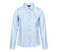 Regents View Womens Tattersall Long Sleeve Checked Shirt (No Pocket) - Comfortable, Soft & Durable Smart Casual Country Style Clothing. (UK, Numeric, 16, Regular, Regular, Blue SH48-1)