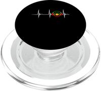 Reggae Heartbeat EKG Pulse Rastafari Roots Reggae Music PopSockets PopGrip for MagSafe