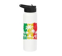 Reggae Jamaica Flag Rasta Rastafari Roots Proud Jamaican Stainless Steel Insulated Water Bottle