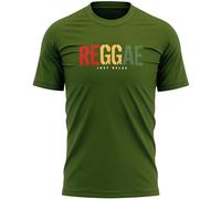Reggae Just Relax Carnival T Shirt for Men - Jamaican Afro Caribbean Rasta Festival Tee - London Hill Carni Top - Cool Summer Holiday Beach Party Clothing, m, Military Green