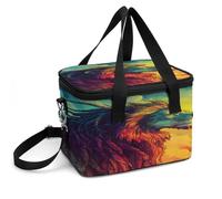 Reggae Lion Insulated Lunch Bag with Shoulder Strap Leakproof Lunchbox Reusable Picnic Cool Tote Bags