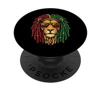 Reggae Lion Rasta Lion Rastafari Jamaican Lion Jamaica PopSockets Adhesive PopGrip