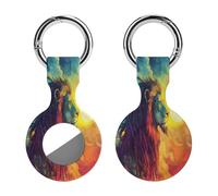 Reggae Lion Silicone Protective Case Compatible with Airtag Funny GPS Tracker Accessories for Luggage Pet Collar