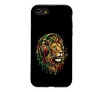 Reggae Lion Wearing Headphones and Colorful Rasta Dreadlocks Case for iPhone SE (2020) / 7/8