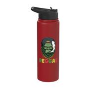 Reggae Music Jamaica Rastafari Roots Jamaican Rasta Stainless Steel Insulated Water Bottle