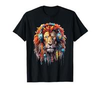 Reggae Music Lion DJ Headphones T-Shirt