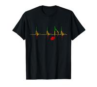 Reggae Music Note Heartbeat ECG Pulse Rasta Rastafari Value Graphic T-Shirt