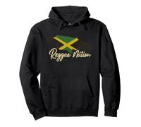 Reggae Nation Jamaica Island Design Jamaican Flag Rasta Pullover Hoodie