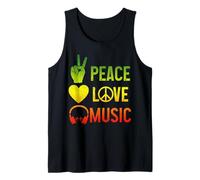 Reggae Peace Love Music Roots Dub Jamaican Tank Top